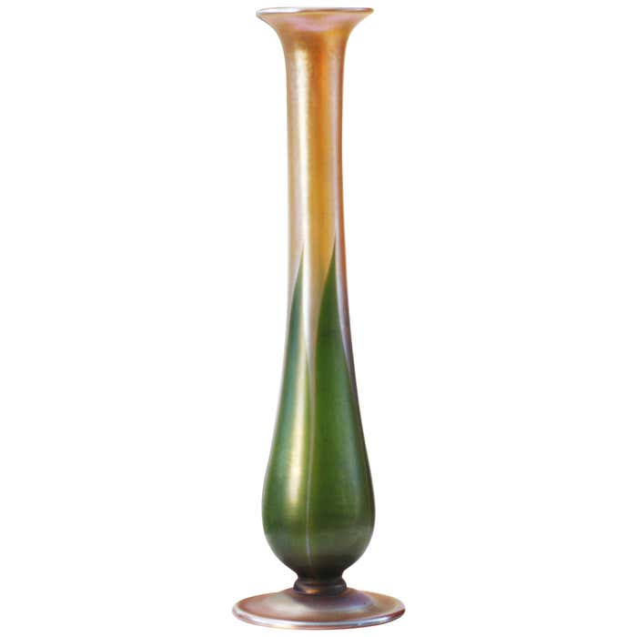 Tiffany Studios Fine Decorated Favrile Glass Vase Engraved L.C.Tiffany ...