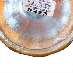 Tiffany Studios Fine Ribbed Tiffany Favrile Glass Floriform Footed Vase