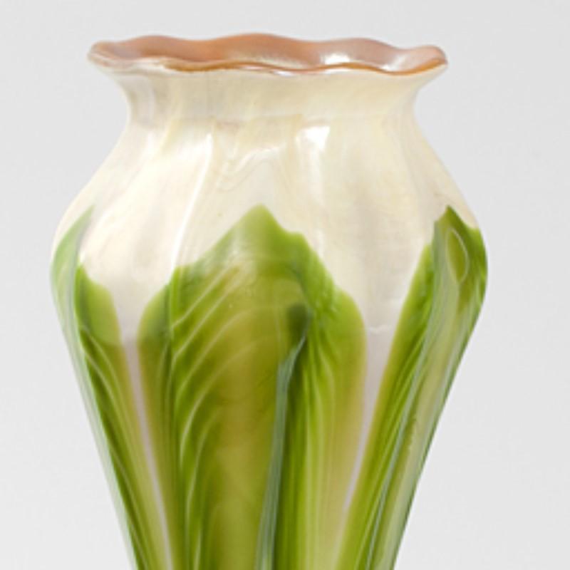 Art Nouveau Tiffany Studios New York Flower Form Favrile Glass Vase  For Sale