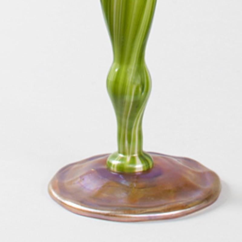 American Tiffany Studios New York Flower Form Favrile Glass Vase  For Sale