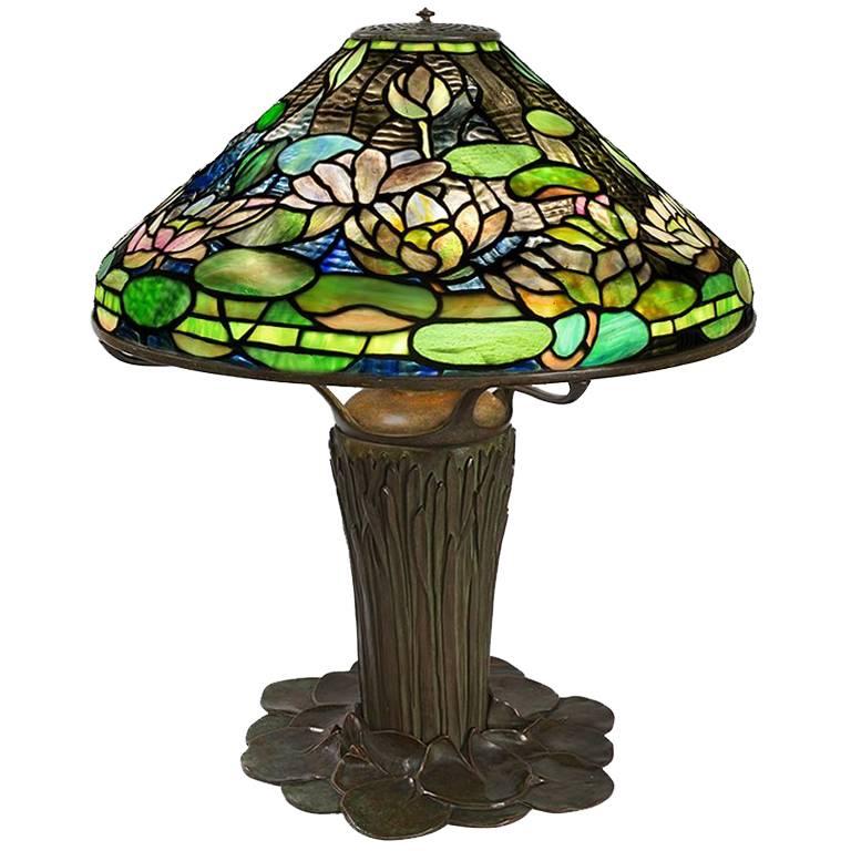 Tiffany Studios "Flowering Water Lily" Table Lamp