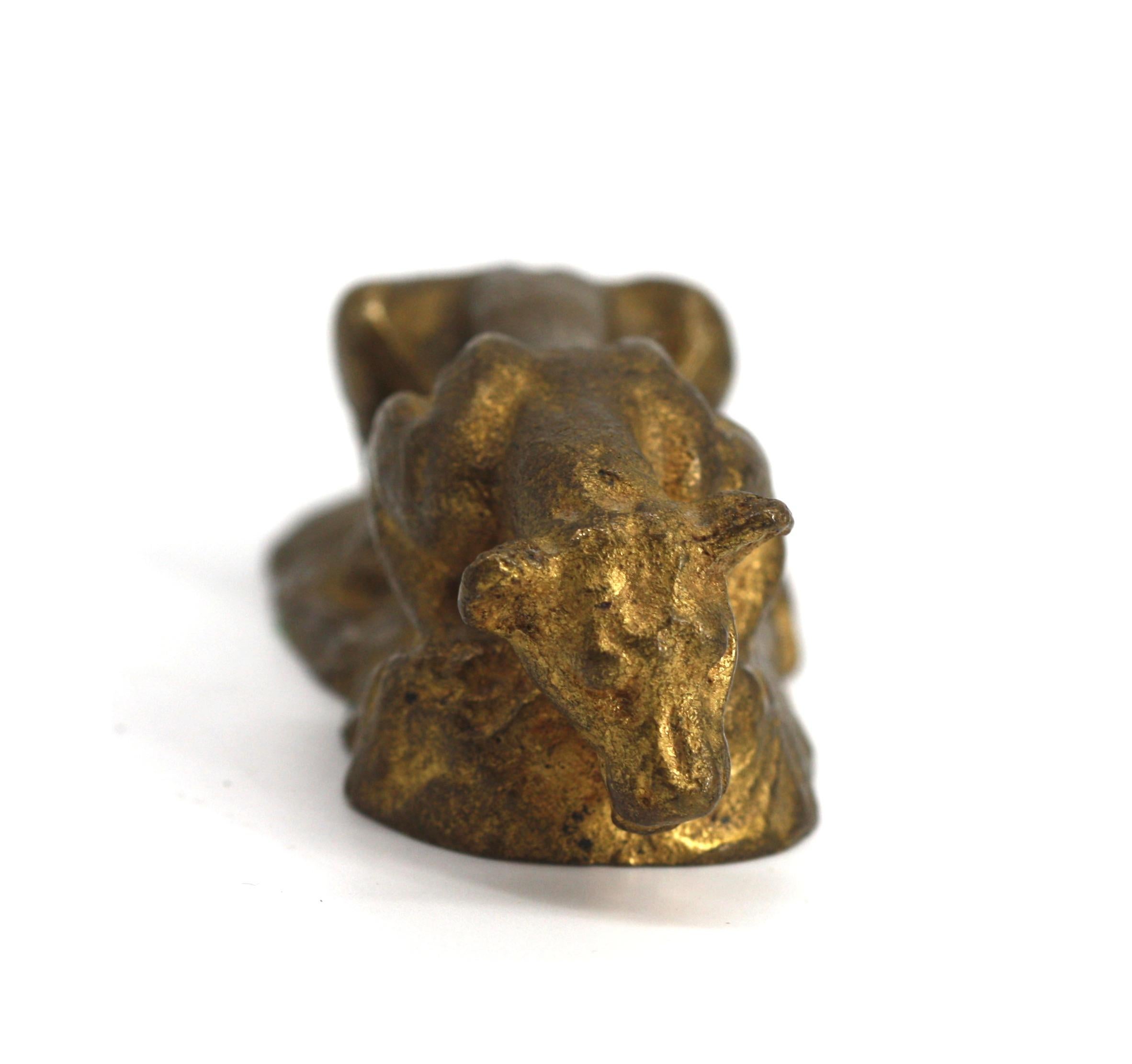 20th Century  Tiffany Studios Gilt Bronze Lioness For Sale