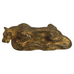  Lionne en bronze doré de Tiffany Studios