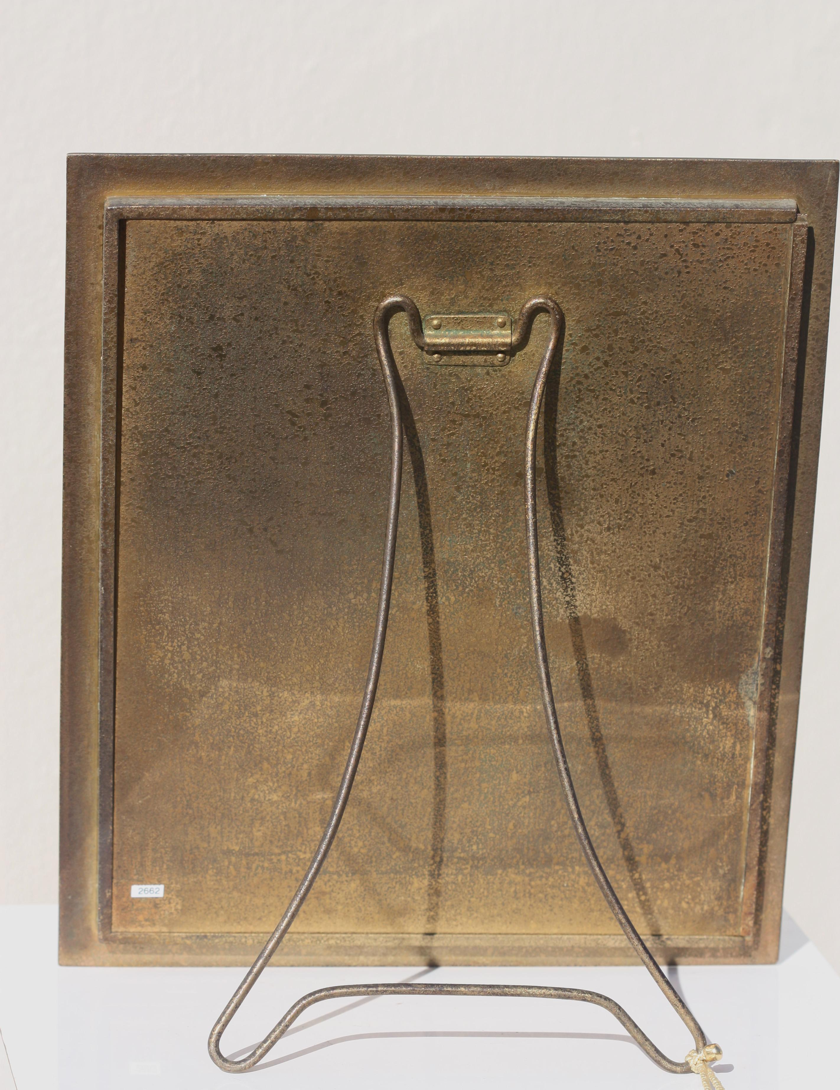 Verre Cadre à photos en bronze doré de Tiffany Studios, vers 1900 en vente