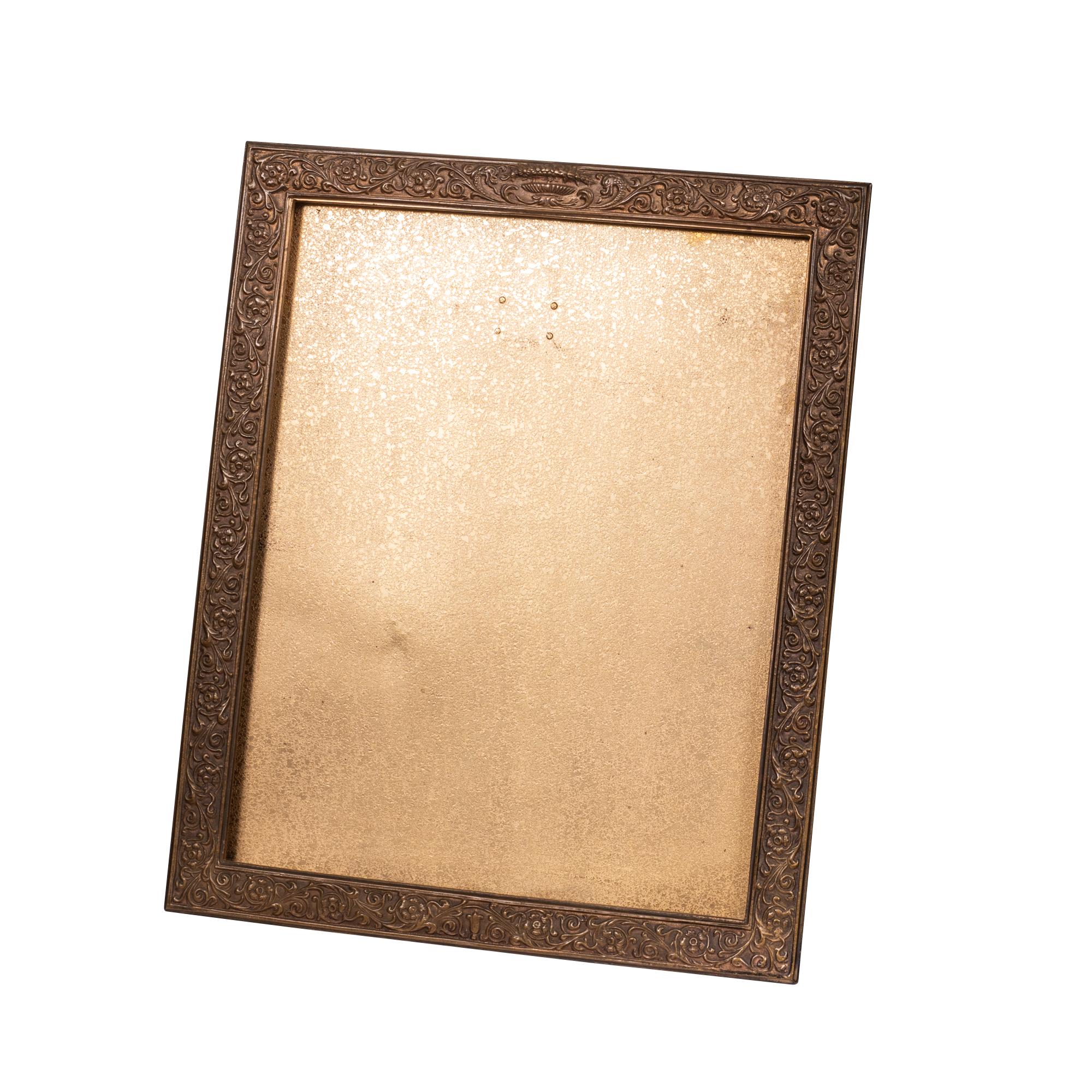 Glass Tiffany Studios Gilt-Bronze Picture Frame, circa 1900 For Sale