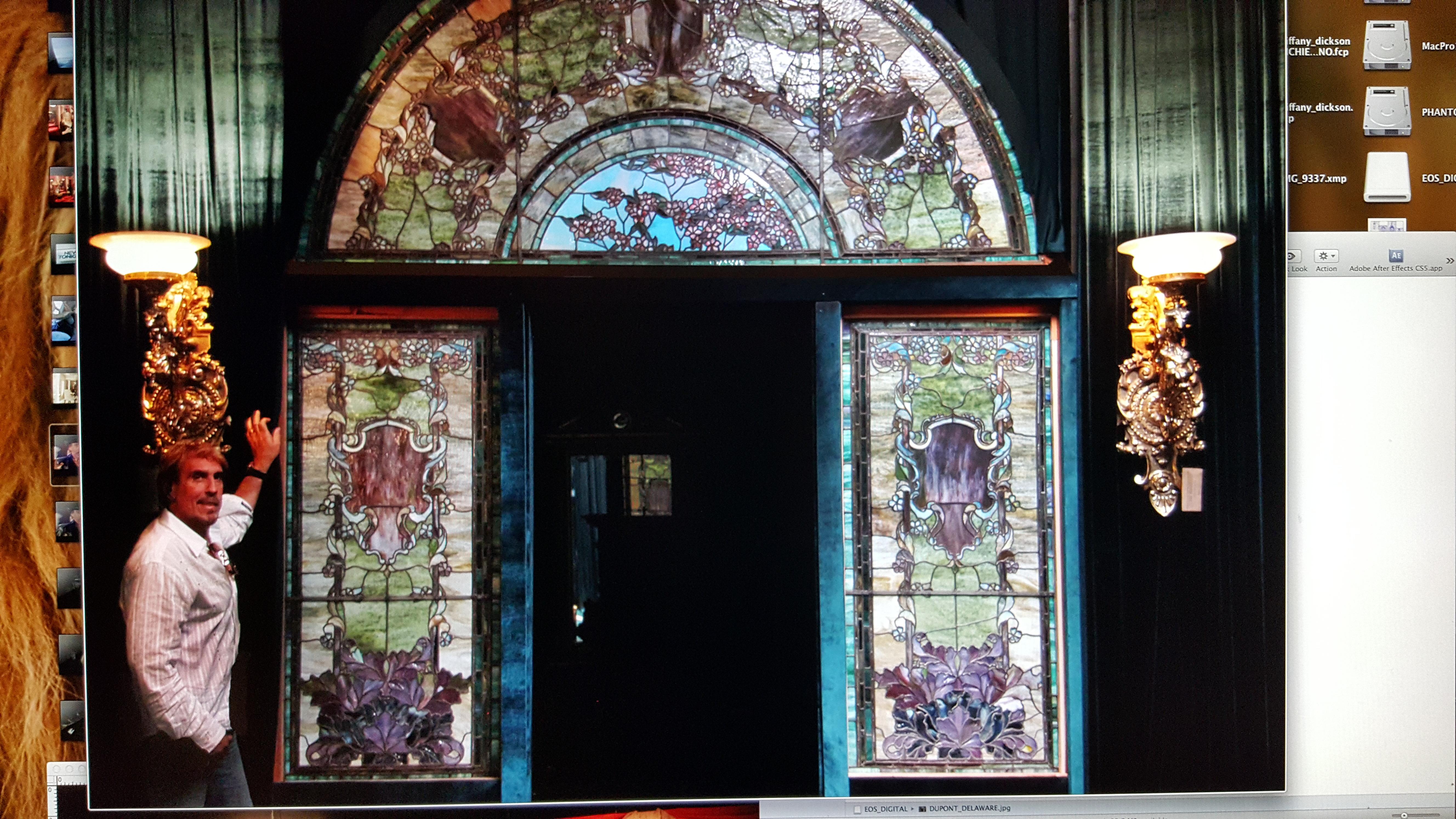 Hand-Crafted Tiffany Studios Glass Decorating New York Monumental Interior Entry For Sale