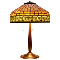Tiffany Studios Greek Key Table Lamp