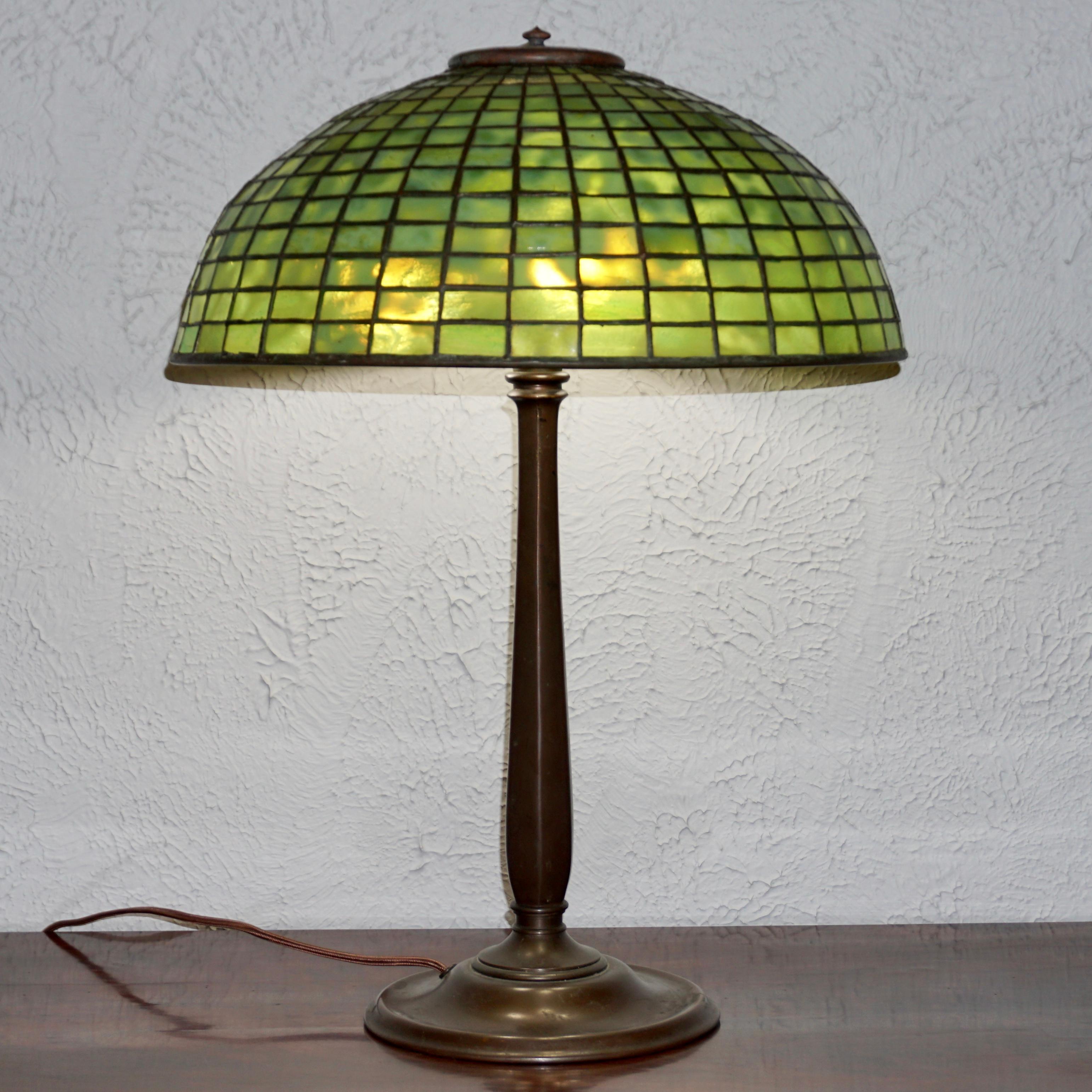 vintage green tiffany lamp