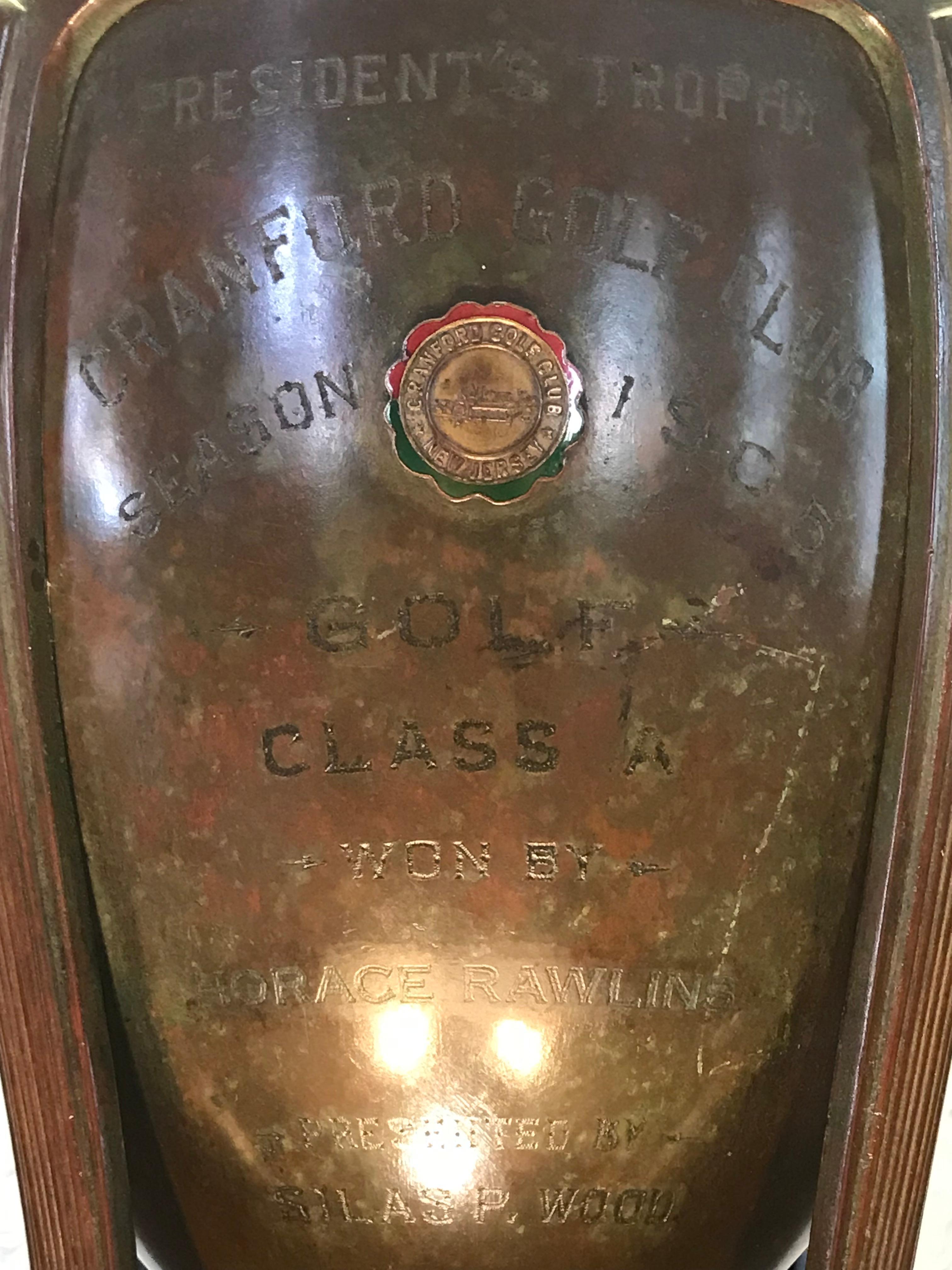 Tiffany Studios Historic Golf Trophy For Horace Rawlins Table Lamp 4