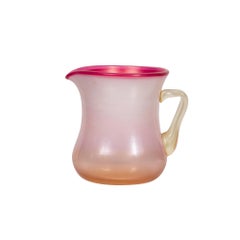 Tiffany Studios Iridescent Pink Favrile Glass Small Pitcher