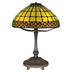 Used Tiffany Studios Jeweled Colonial Table Lamp