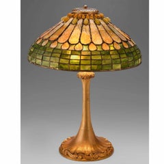 Tiffany Studios Jeweled Feather Table Lamp.