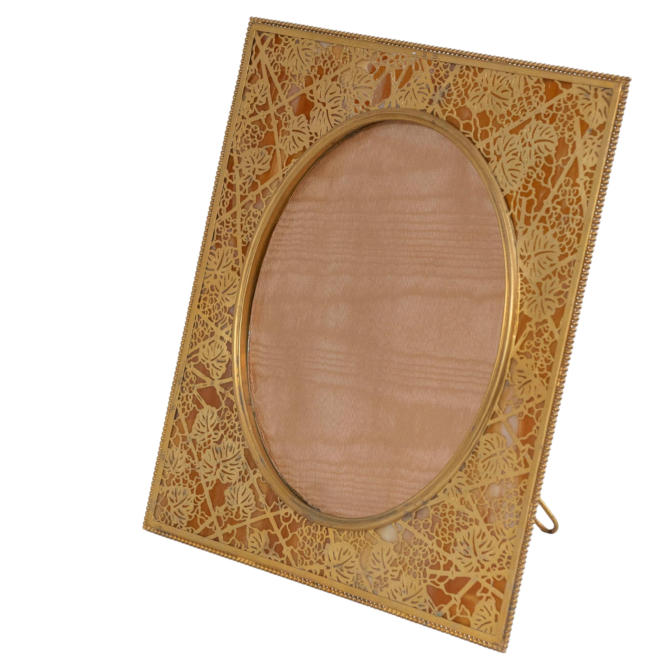 Tiffany Studios Large Grapevine Pattern Picture Frame, ca. 1905