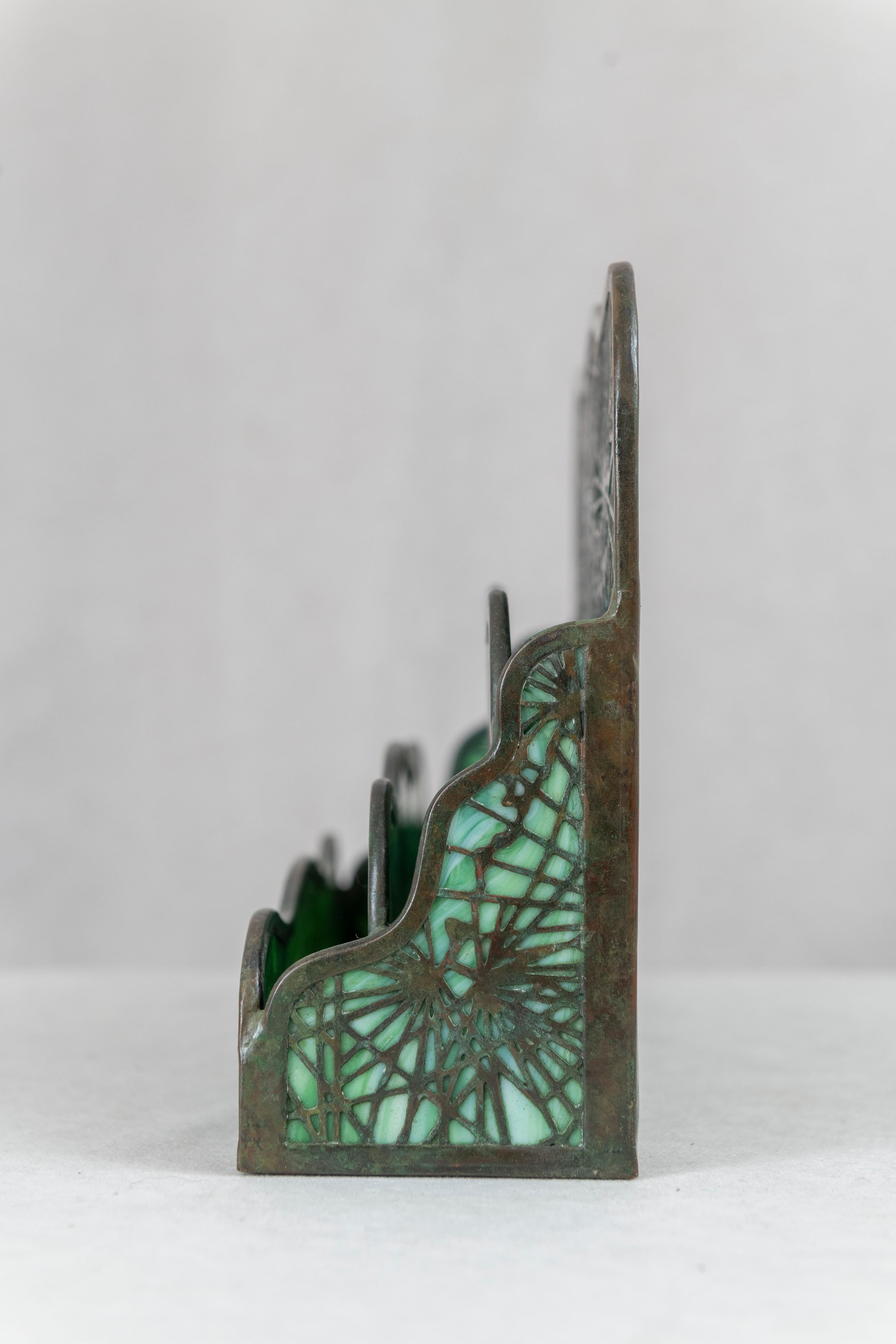 Tiffany Studios Large Letter Rack, Pine Needle Pattern, ca. 1905 1