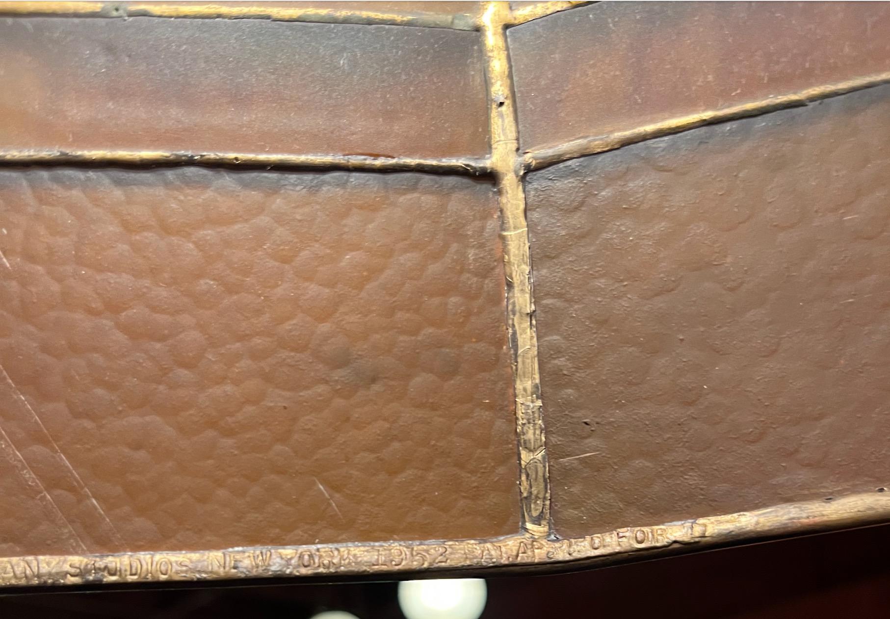 Tiffany Studios Linenfold Floor Lamp In Good Condition For Sale In Bronx, NY