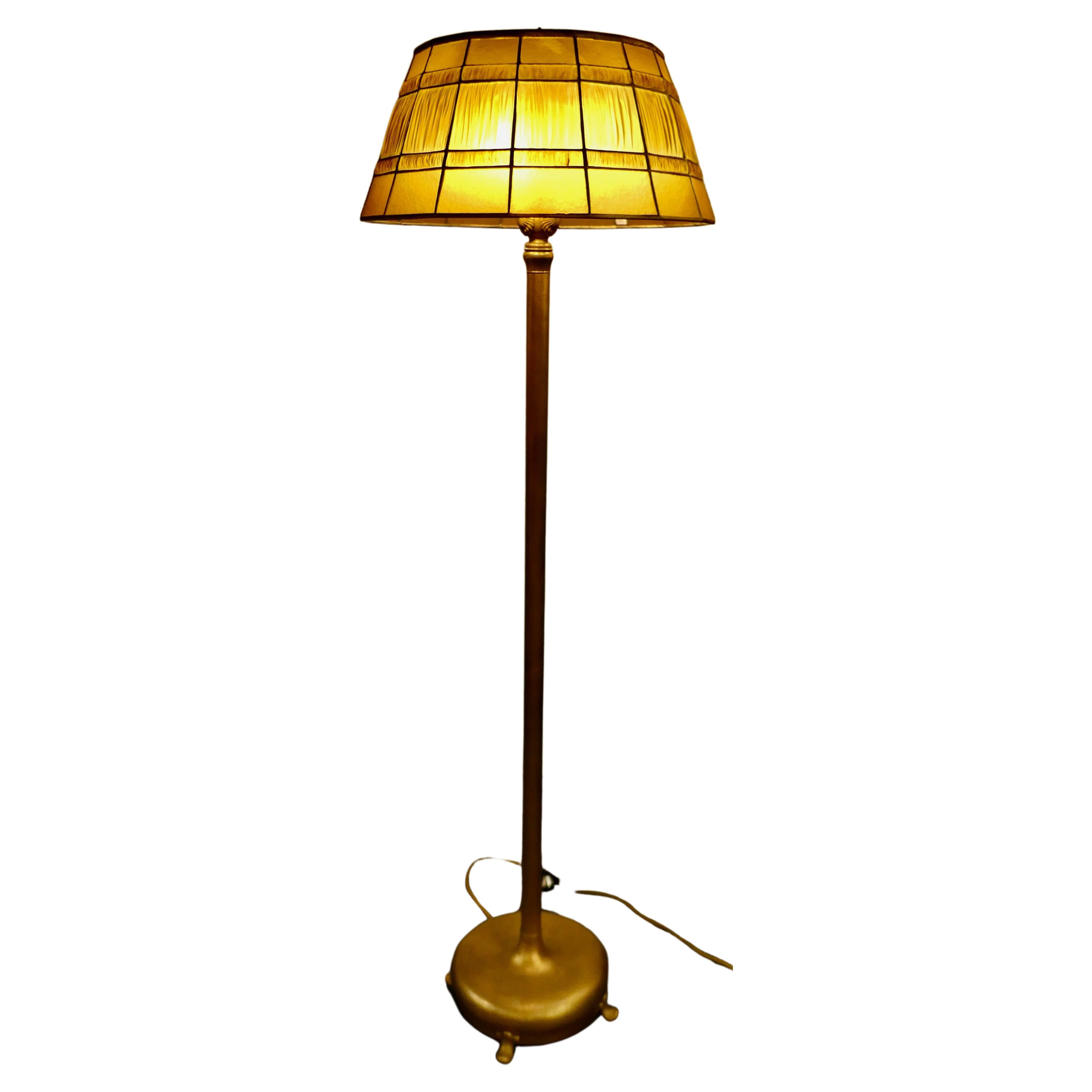 Tiffany Studios Linenfold Floor Lamp For Sale