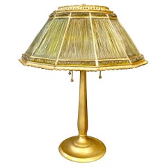 Antique Tiffany Studios Linenfold Lamp