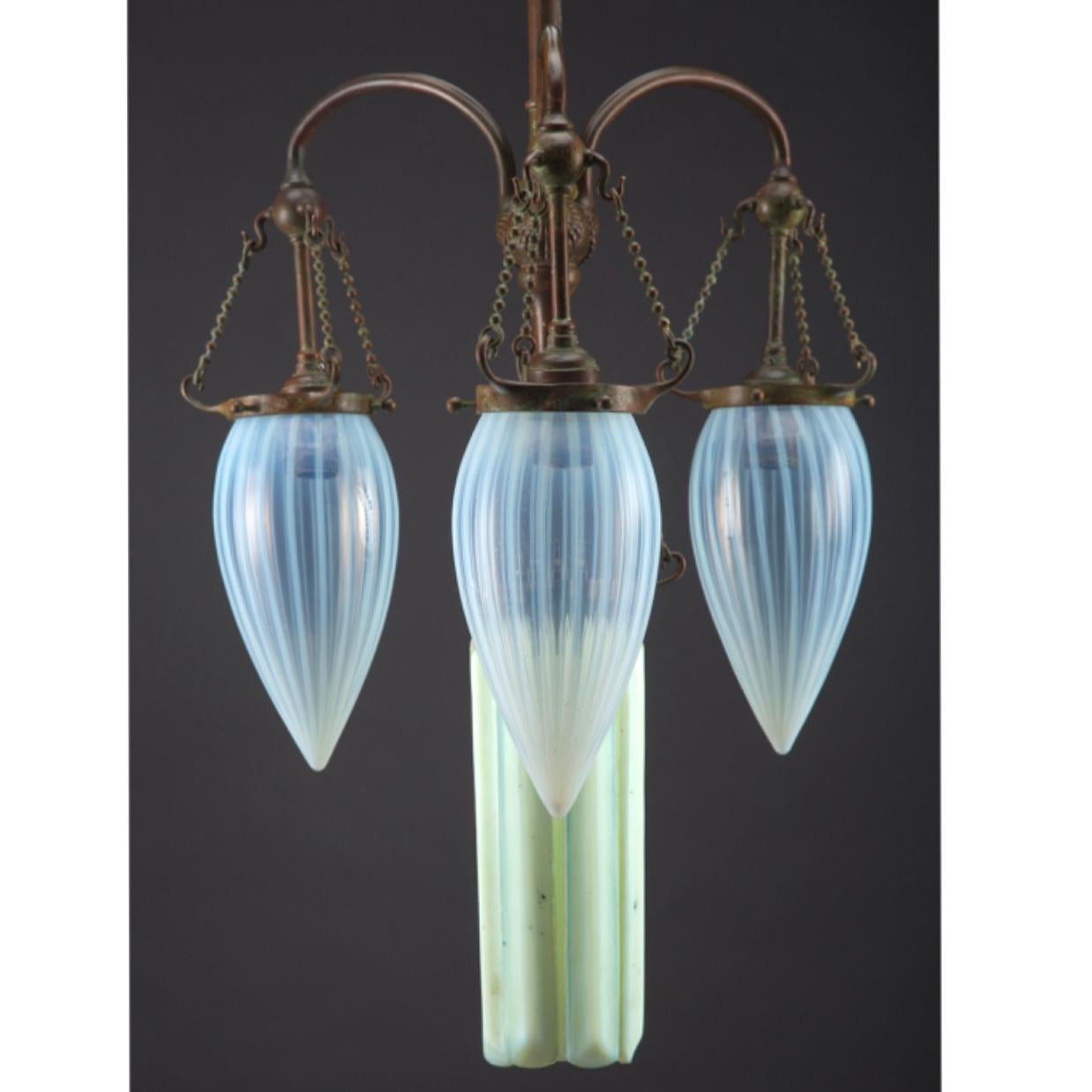 Art Nouveau Tiffany Studios Moorish Chandelier Lamp