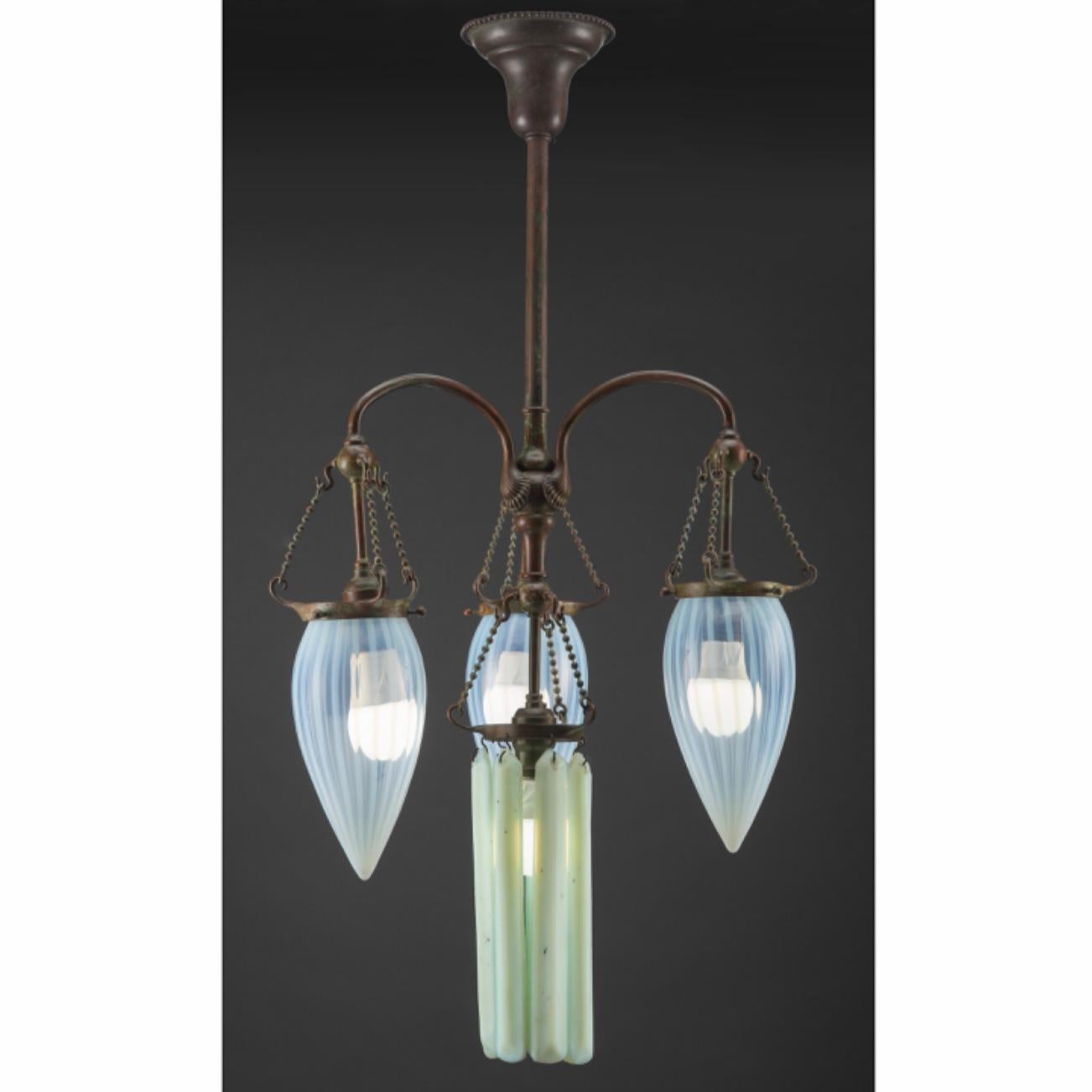 American Tiffany Studios Moorish Chandelier Lamp