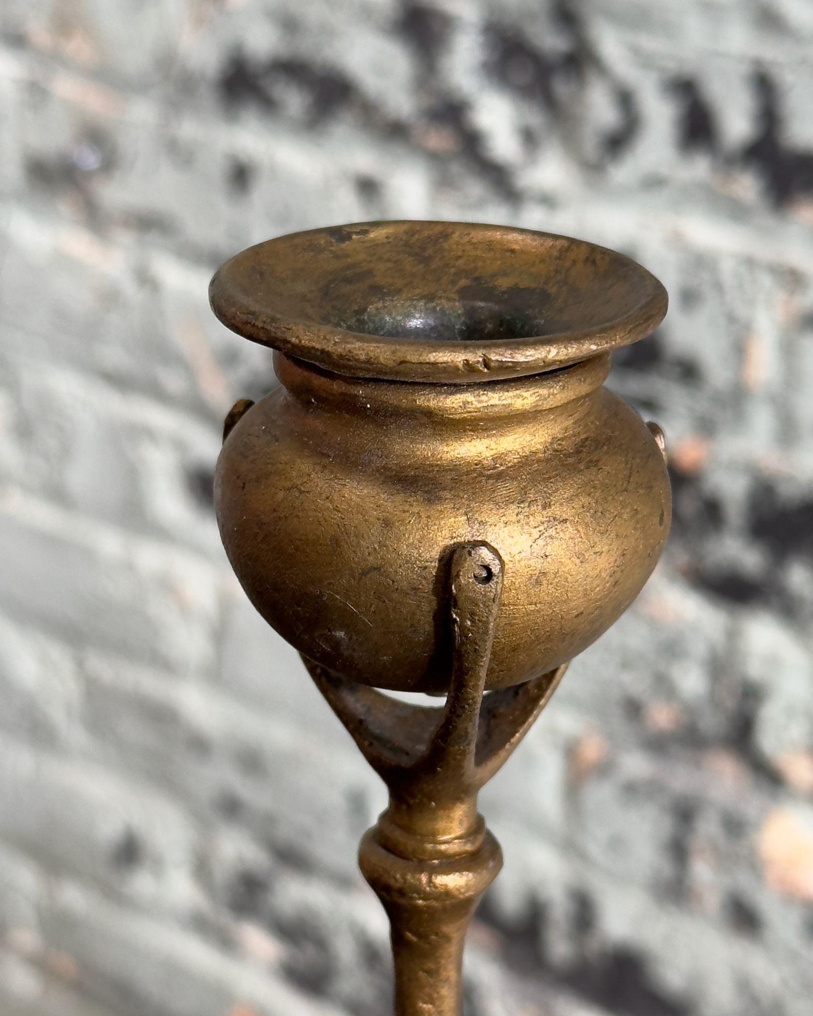 Tiffany Studios New York 1213 Gilt Bronze Candlesticks 2