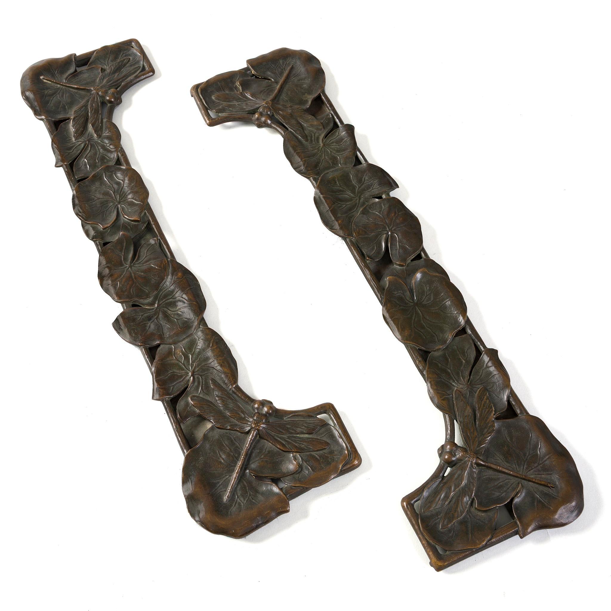 Tiffany Studios New York 7-teiliges Schreibtisch-Set „Pond Lily“ von Tiffany (Patiniert) im Angebot