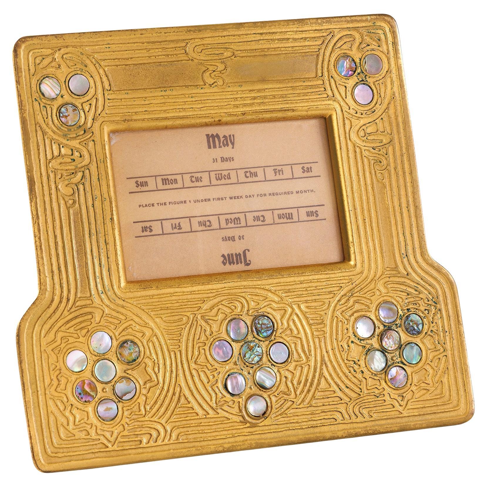 Tiffany Studios New York "Abalone" Calendar Frame For Sale