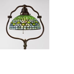 Tiffany Studios New York "Acorn" Bronze and Leaded Glass Floor Lamp