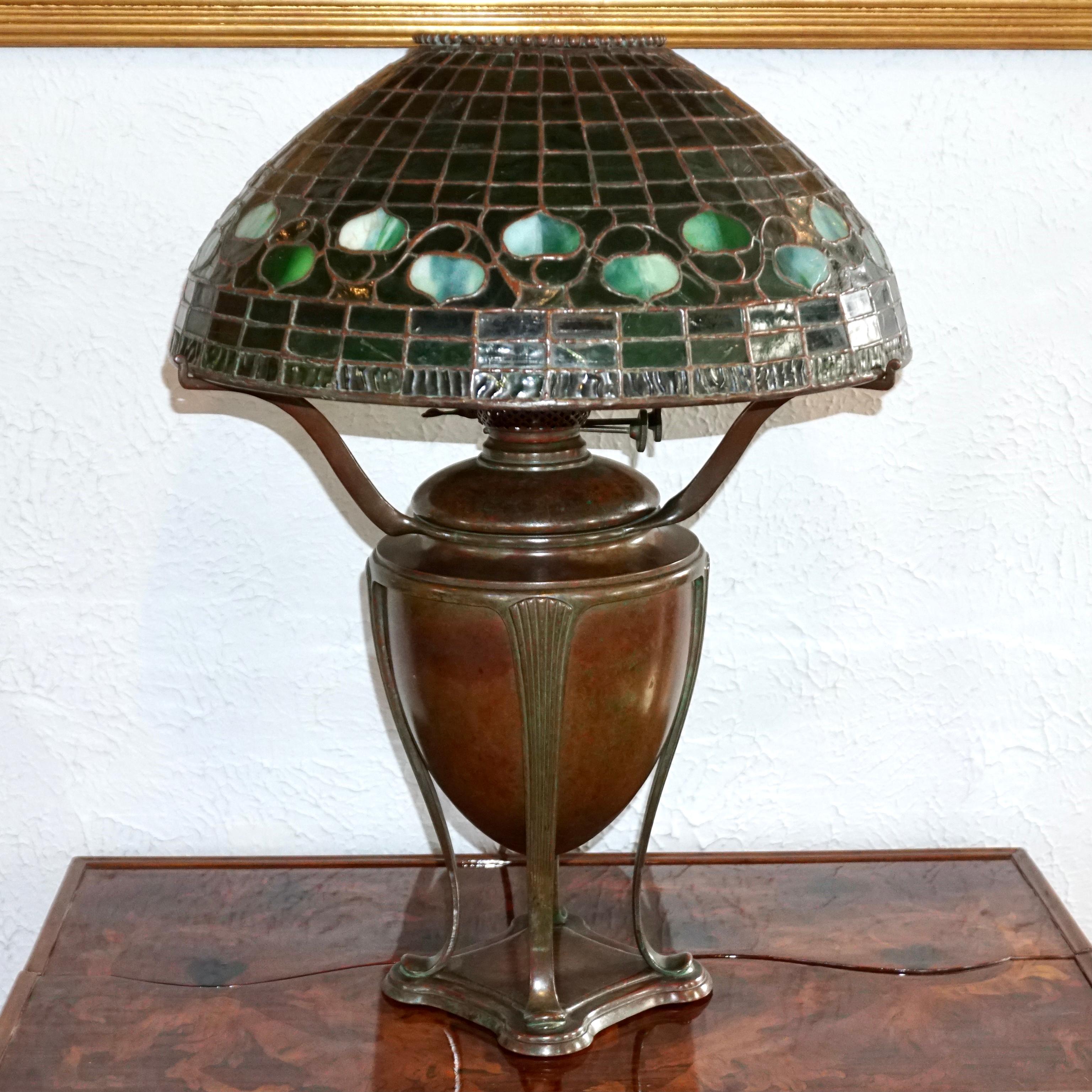 Late 19th Century Tiffany Studios New York Acorn Table Lamp