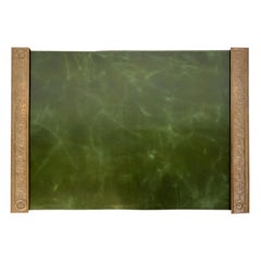 Tiffany Studios New York "Adam" Bronze Doré Blotter Ends mit Leder Blotter