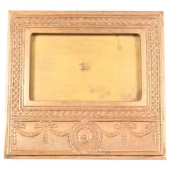 Tiffany Studios New York Adam Bronze Doré Desk Calendar Frame or Picture Frame