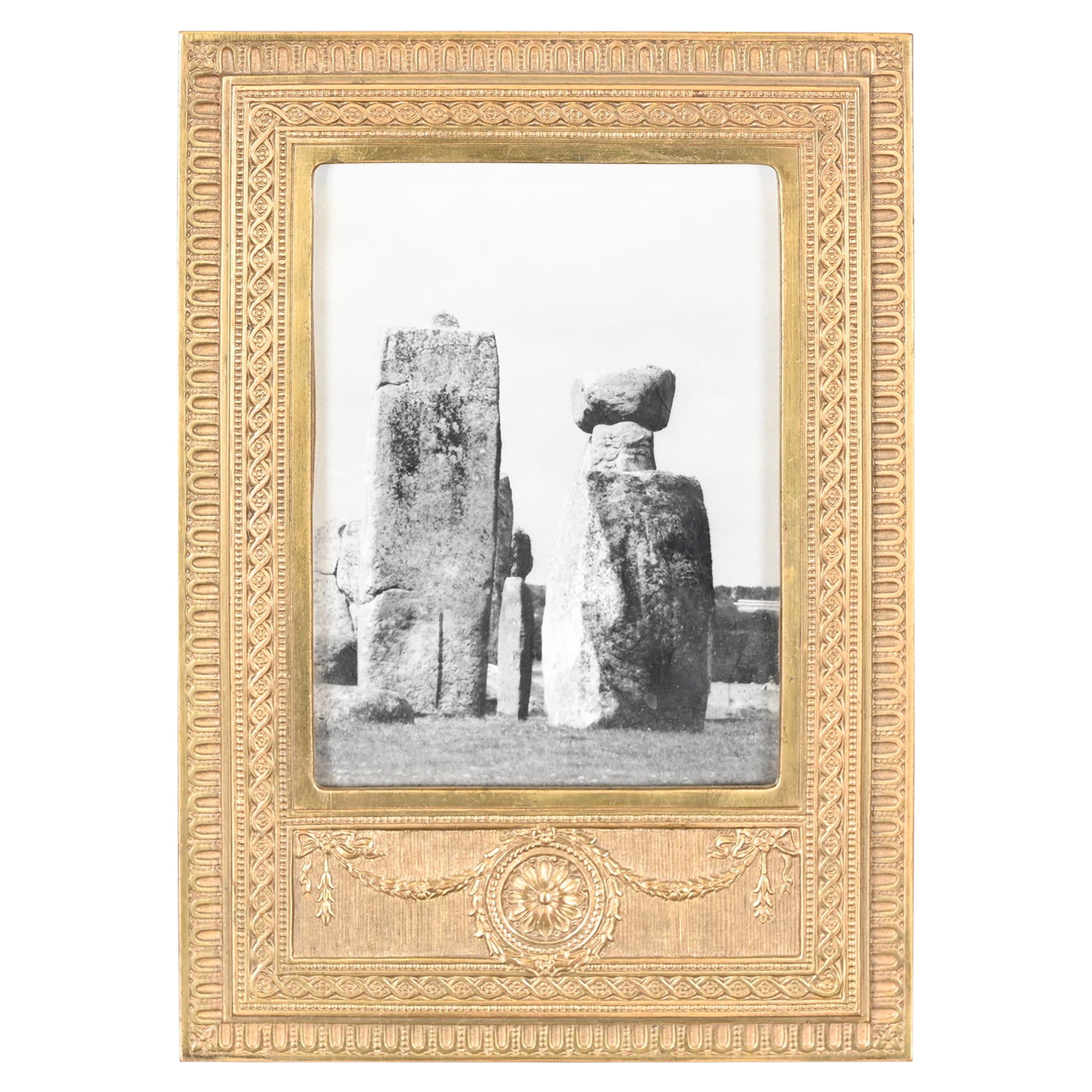 Tiffany Studios New York Adam Bronze Doré Picture Frame