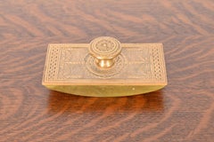 Tiffany Studios New York Adam Bronze Doré Rocker Blotter