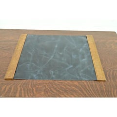 Tiffany Studios New York Adam Pattern Bronze Doré Blotter Ends With Leather Pad