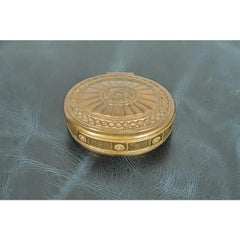 Tiffany Studios New York Adam Pattern Bronze Doré Desk Box oder Schmuckkasten