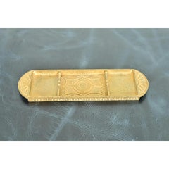 Tiffany Studios New York Adam Pattern Bronze Doré Pen Tray
