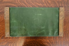 Tiffany Studios New York American Indian Bronze Blotter Ends With Leather Pad