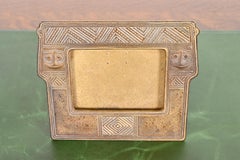 Tiffany Studios New York American Indian Bronze Doré Desk Calendar Frame