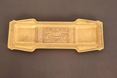 Tiffany Studios New York American Indian Bronze Doré Pen Tray
