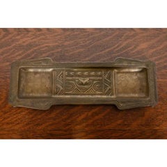 Tiffany Studios New York American Indian Bronze Pen Tray