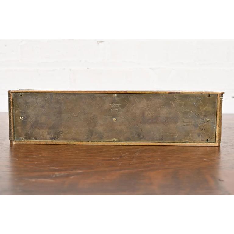 Tiffany Studios New York American Indian Pattern Bronze Letter Rack For Sale 5