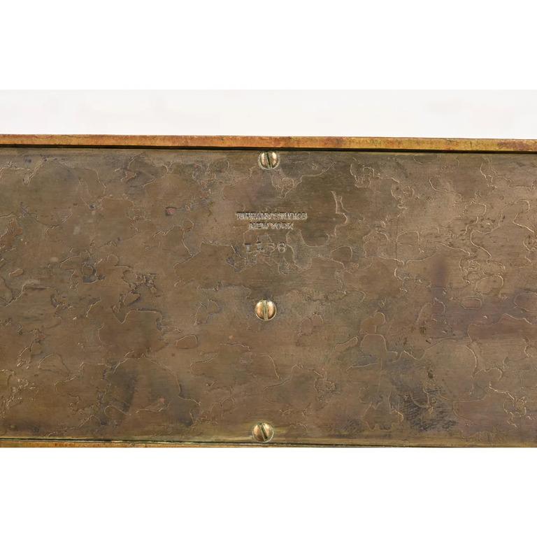 Tiffany Studios New York American Indian Pattern Bronze Letter Rack For Sale 6