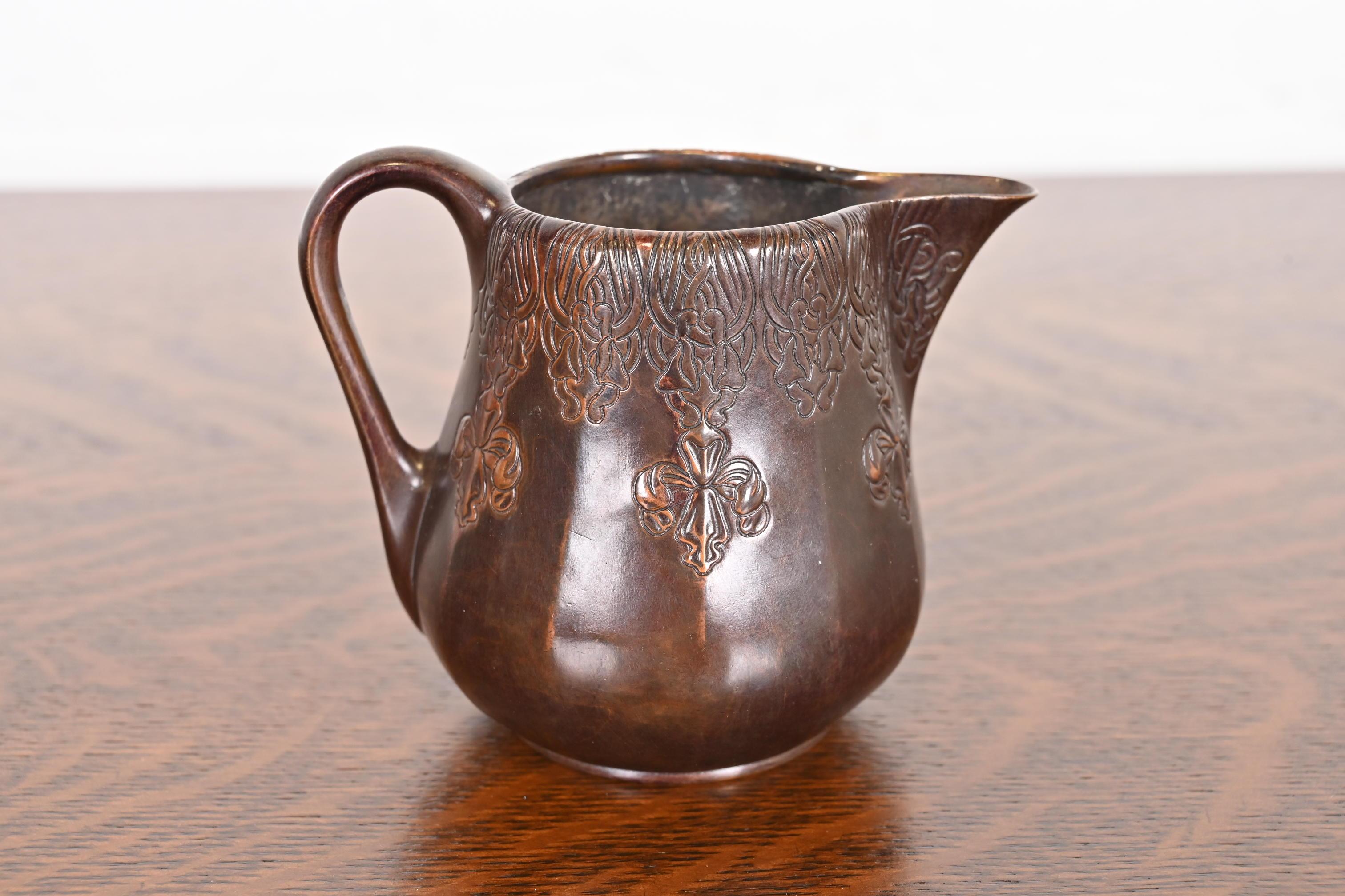 Tiffany Studios New York Antique Arts & Crafts Copper Coffee or Tea Service Set 9