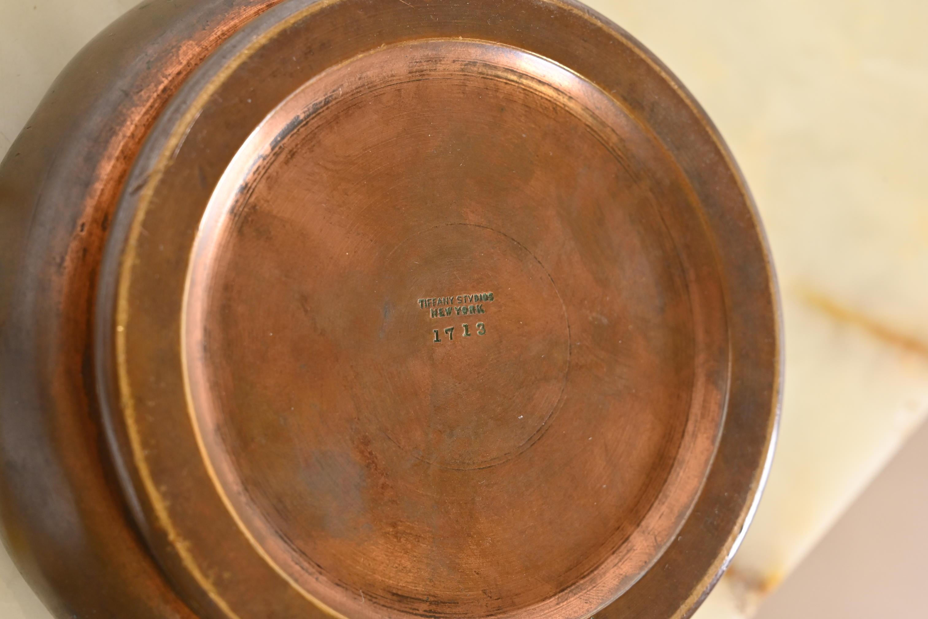 Tiffany Studios New York Art Deco Bronze Footed Bowl 5