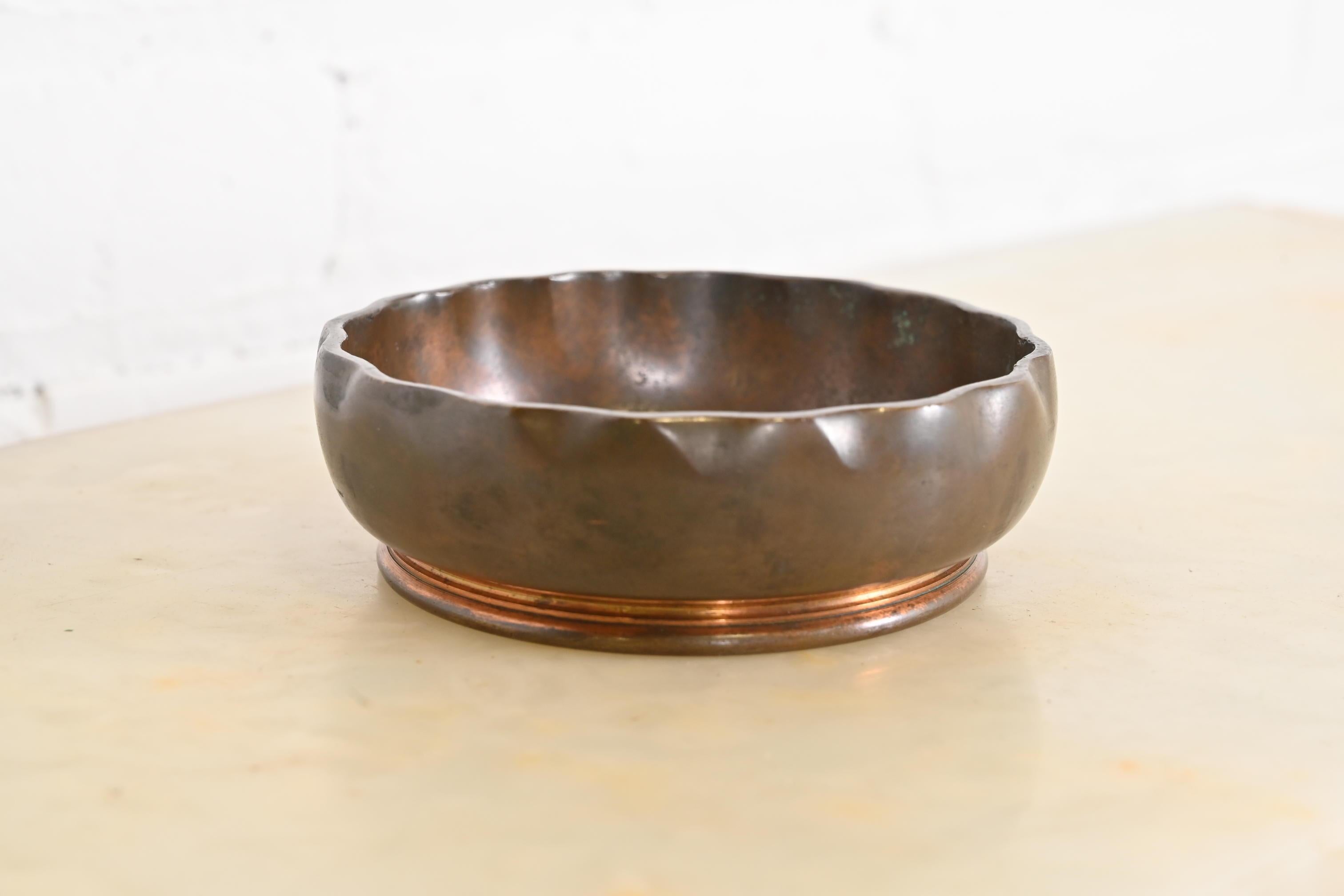 Tiffany Studios New York Art Deco Bronze Footed Bowl 2