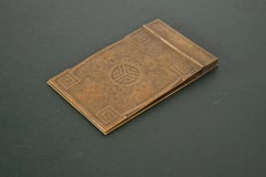 Tiffany Studios New York Art Deco 'Greek Key' Bronze Doré Notepad Holder