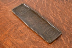 Tiffany Studios New York Art Deco Greek Key Bronze Pen Tray