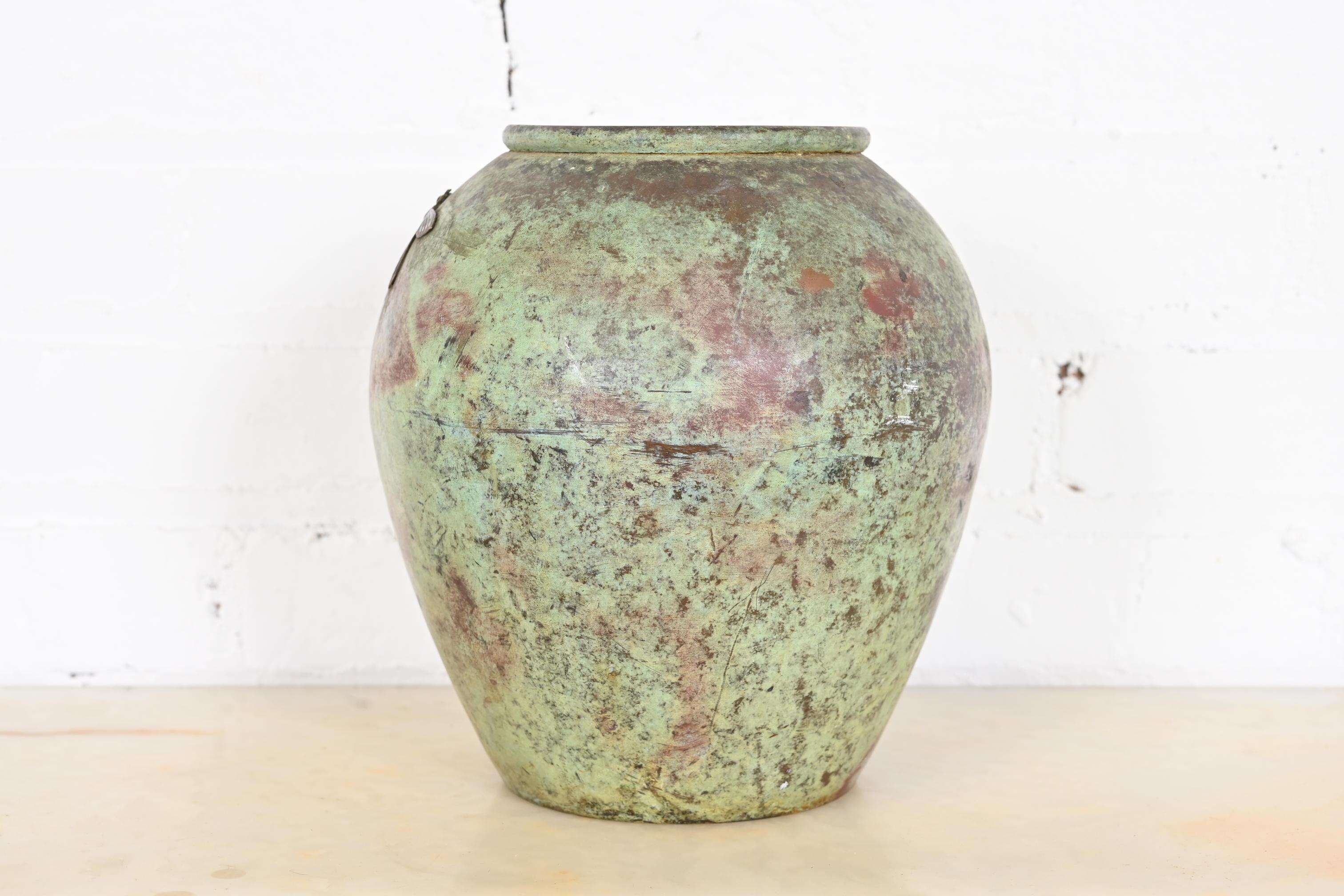 Tiffany Studios New York Arts & Crafts Patinated Copper Dragonfly Vase 5