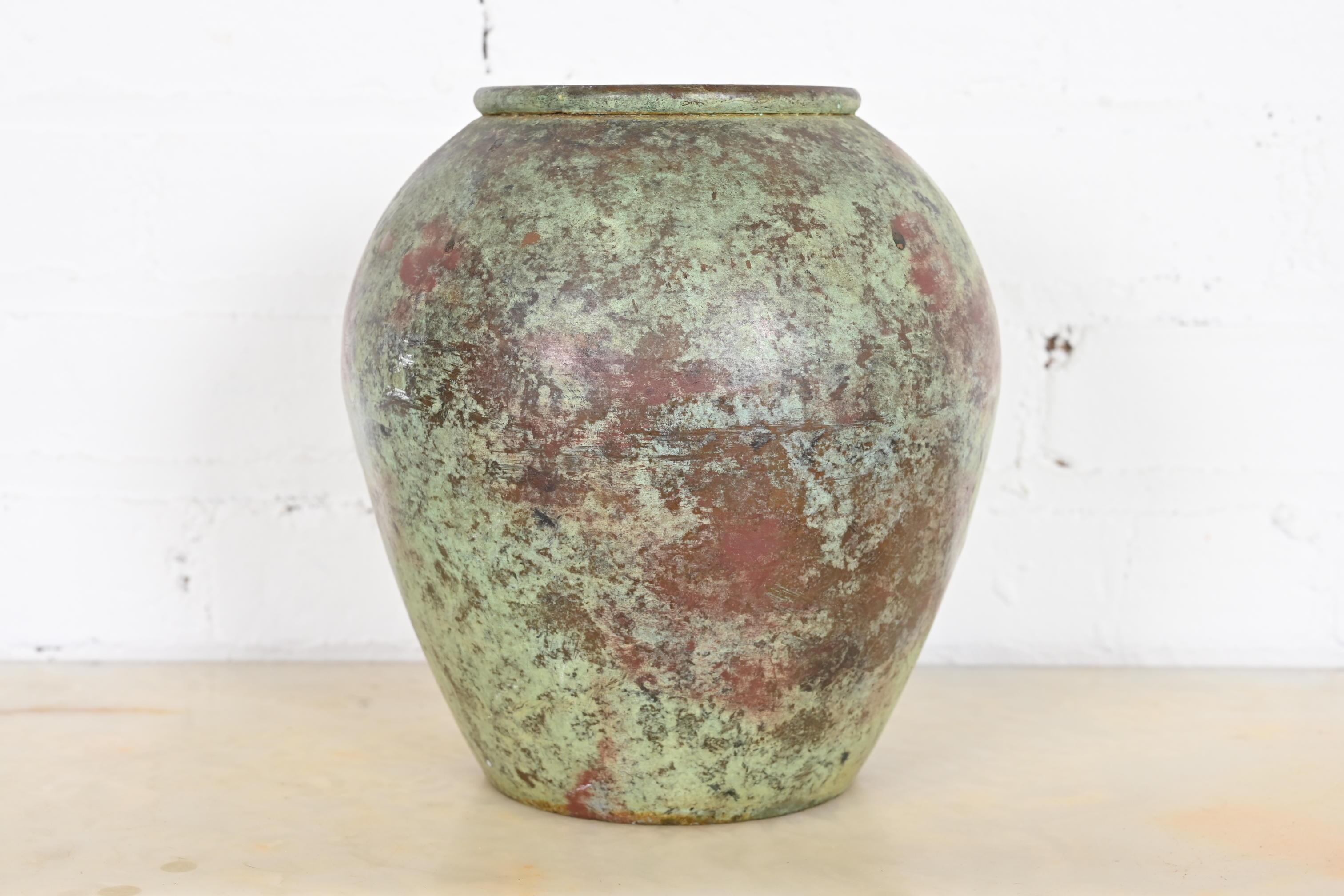 Tiffany Studios New York Arts & Crafts Patinated Copper Dragonfly Vase 6