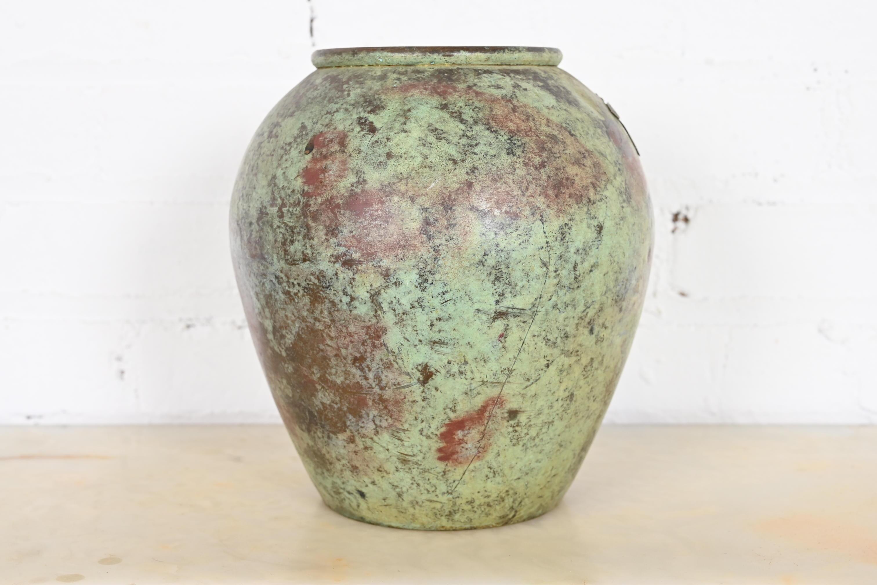 Tiffany Studios New York Arts & Crafts Patinated Copper Dragonfly Vase 7