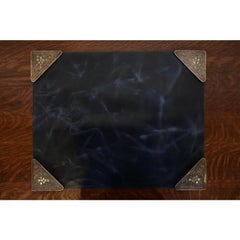 Tiffany Studios New York Blotter Corners With Leather Desk Blotter